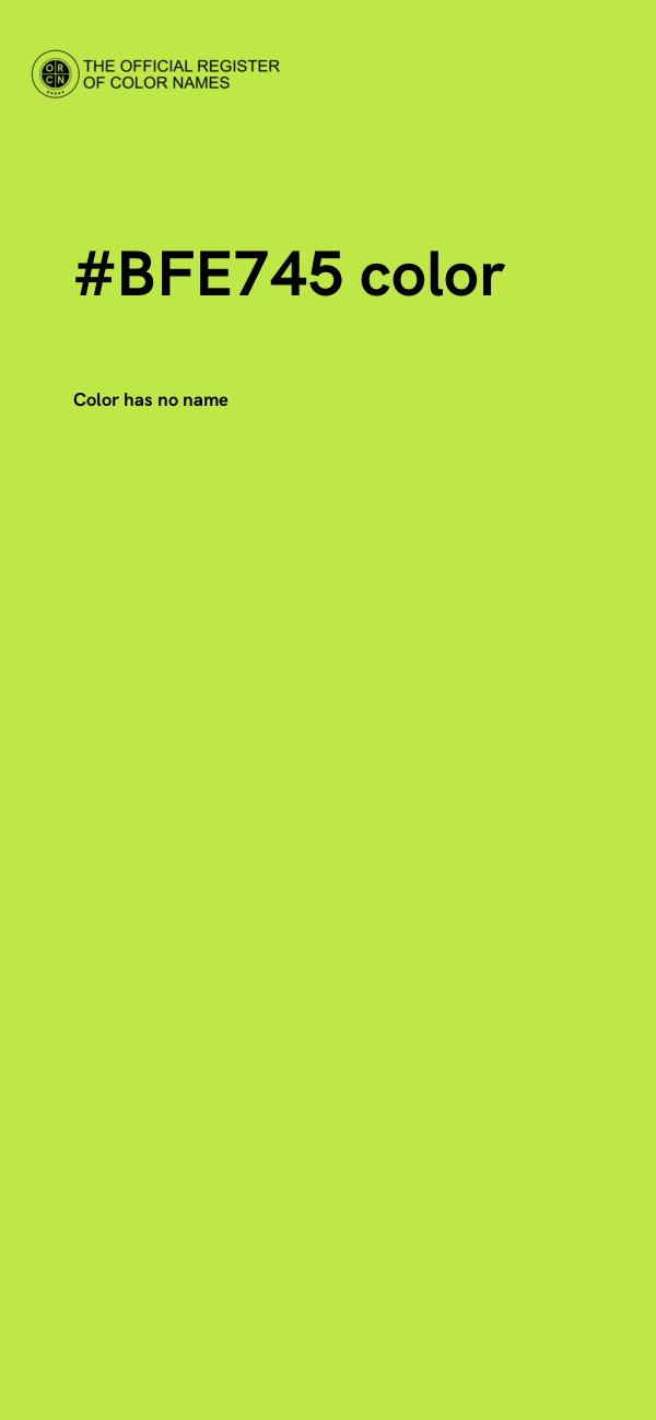 #BFE745 color image