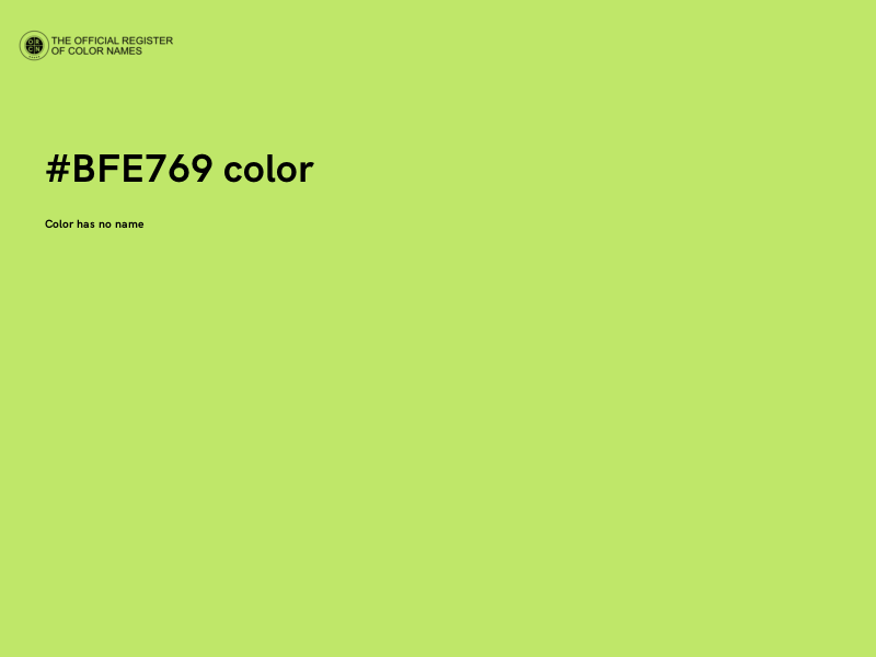 #BFE769 color image