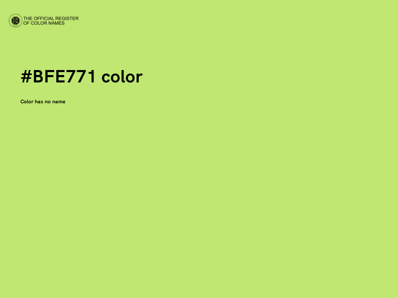 #BFE771 color image