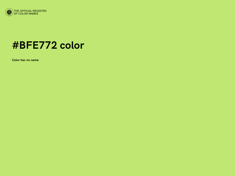 #BFE772 color image