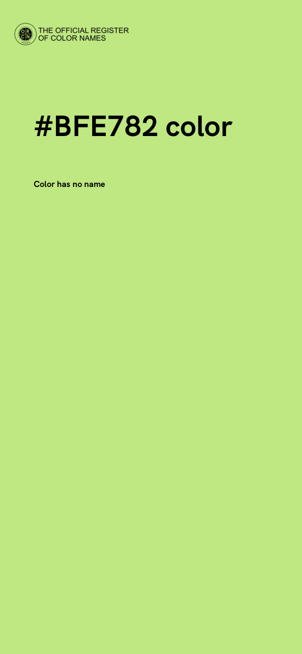 #BFE782 color image