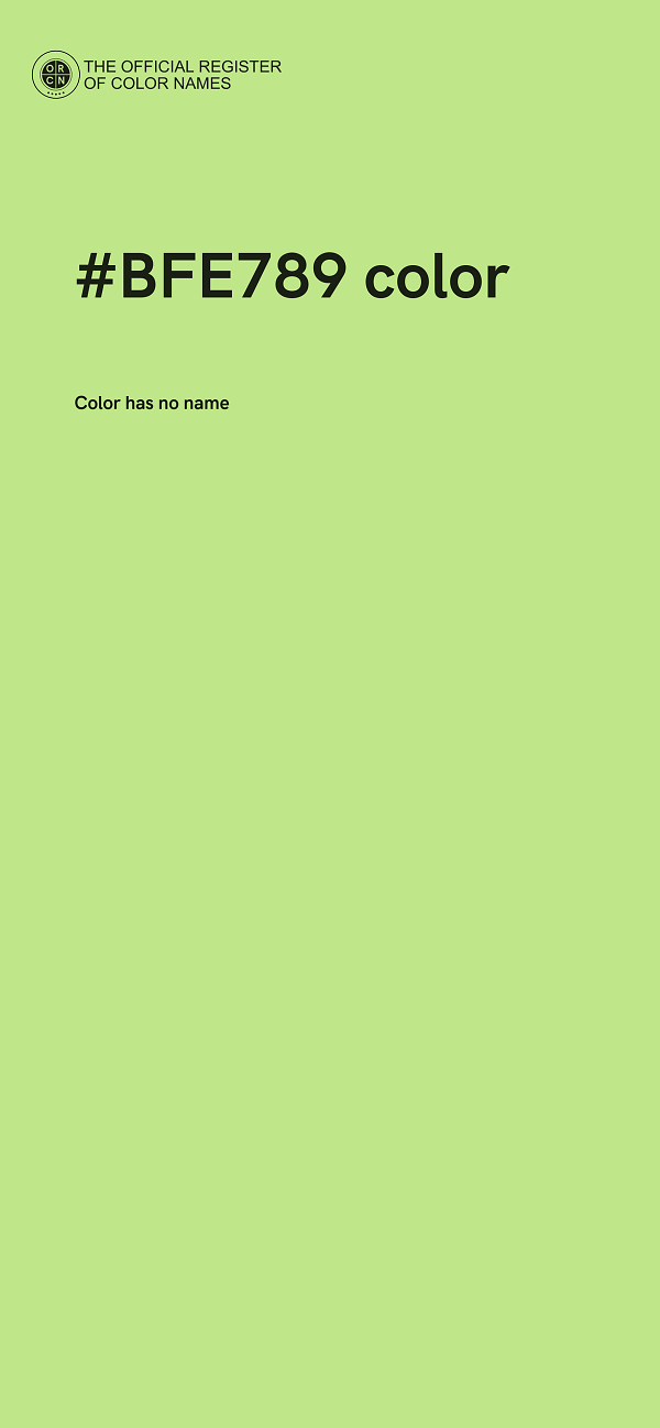 #BFE789 color image