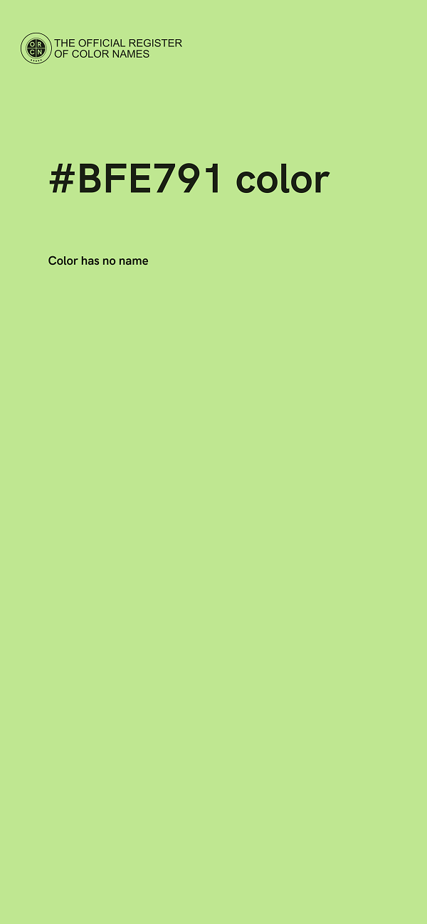#BFE791 color image