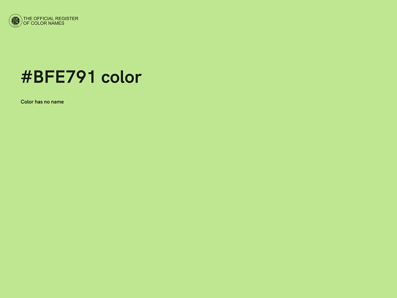 #BFE791 color image