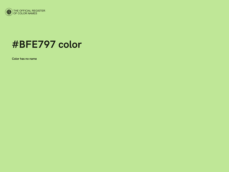 #BFE797 color image
