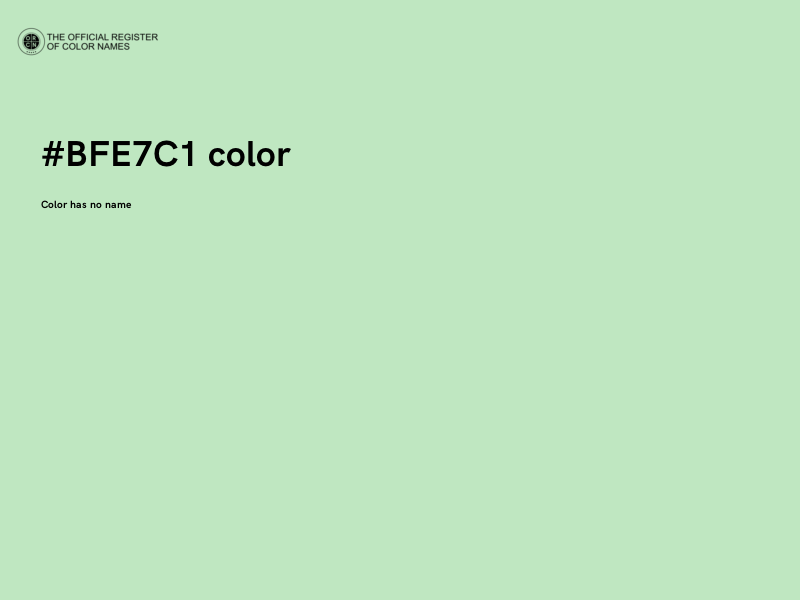 #BFE7C1 color image