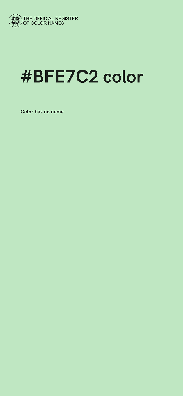 #BFE7C2 color image