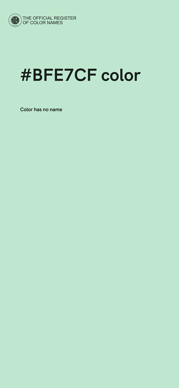 #BFE7CF color image
