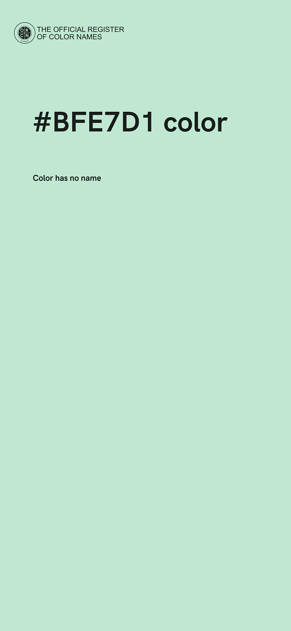 #BFE7D1 color image