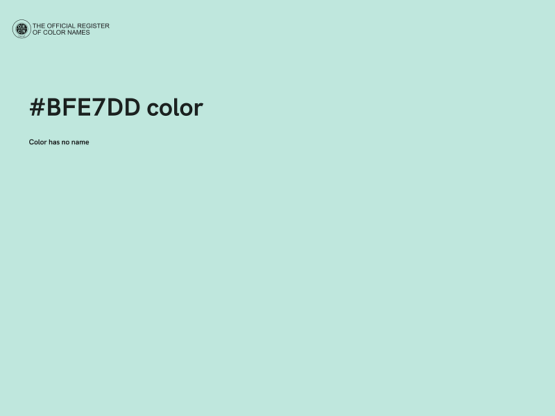 #BFE7DD color image