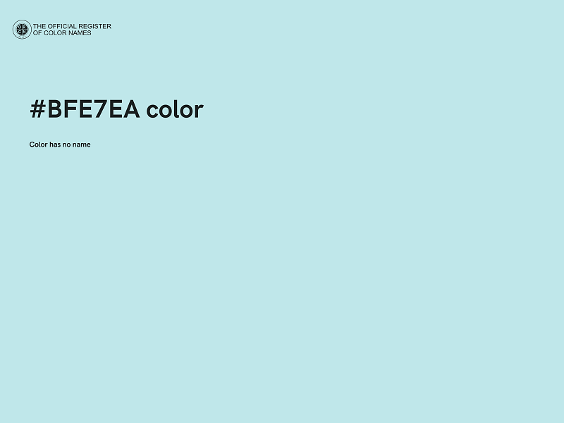 #BFE7EA color image