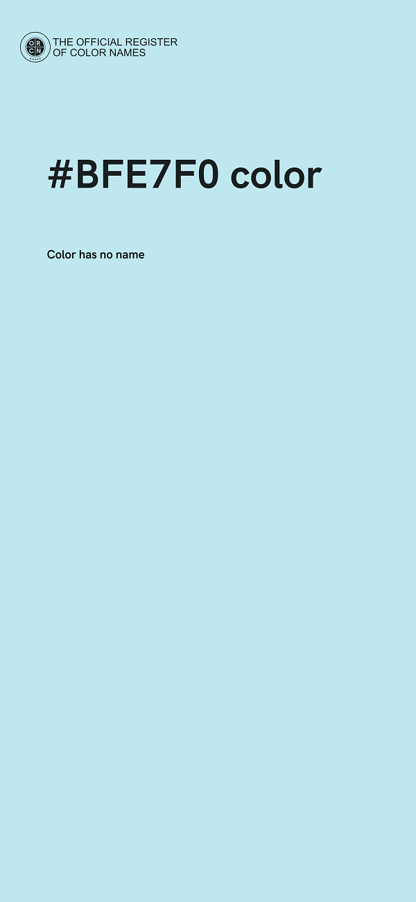 #BFE7F0 color image