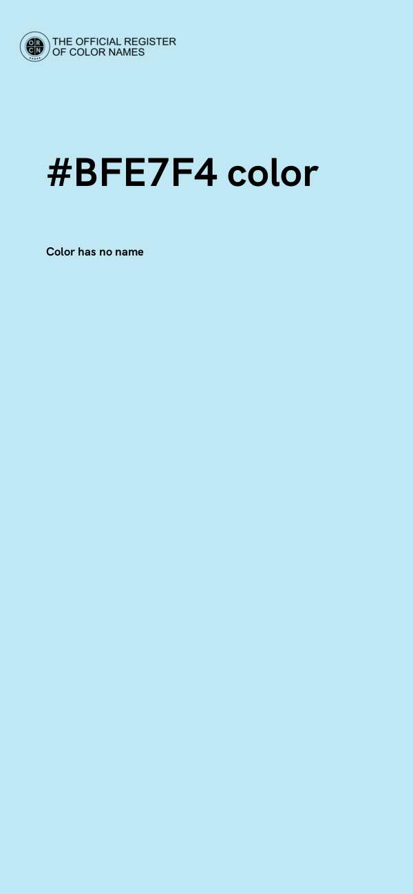 #BFE7F4 color image