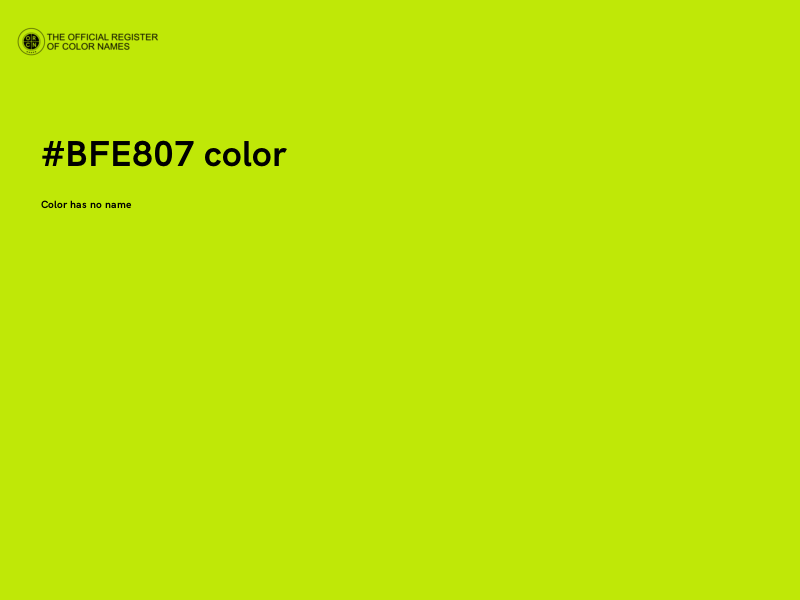 #BFE807 color image