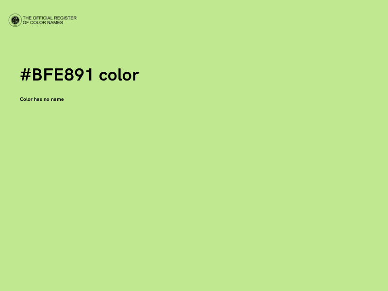 #BFE891 color image