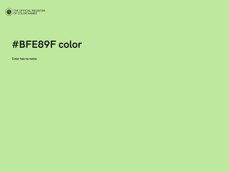 #BFE89F color image