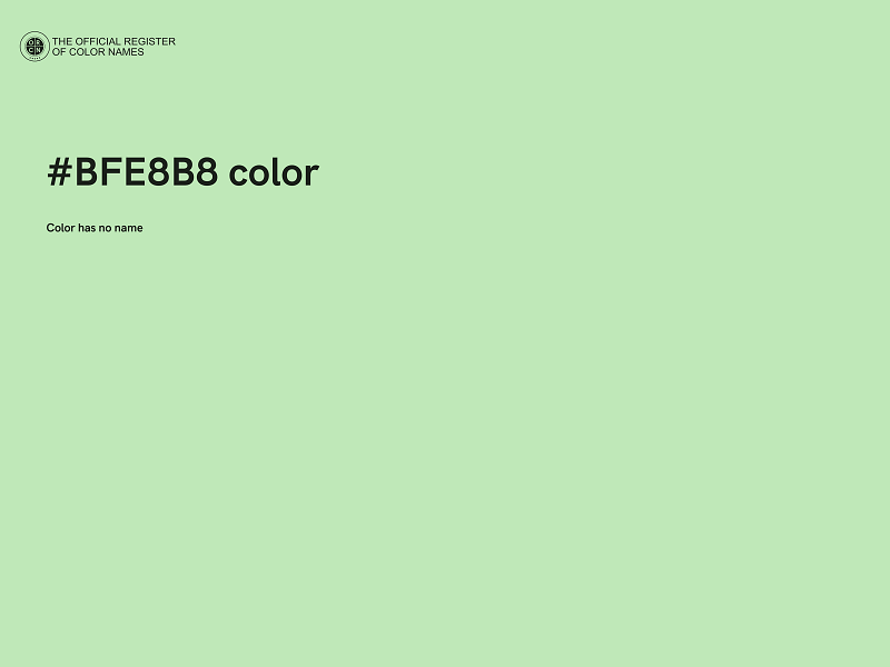 #BFE8B8 color image