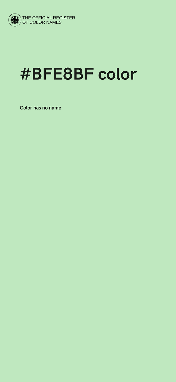 #BFE8BF color image