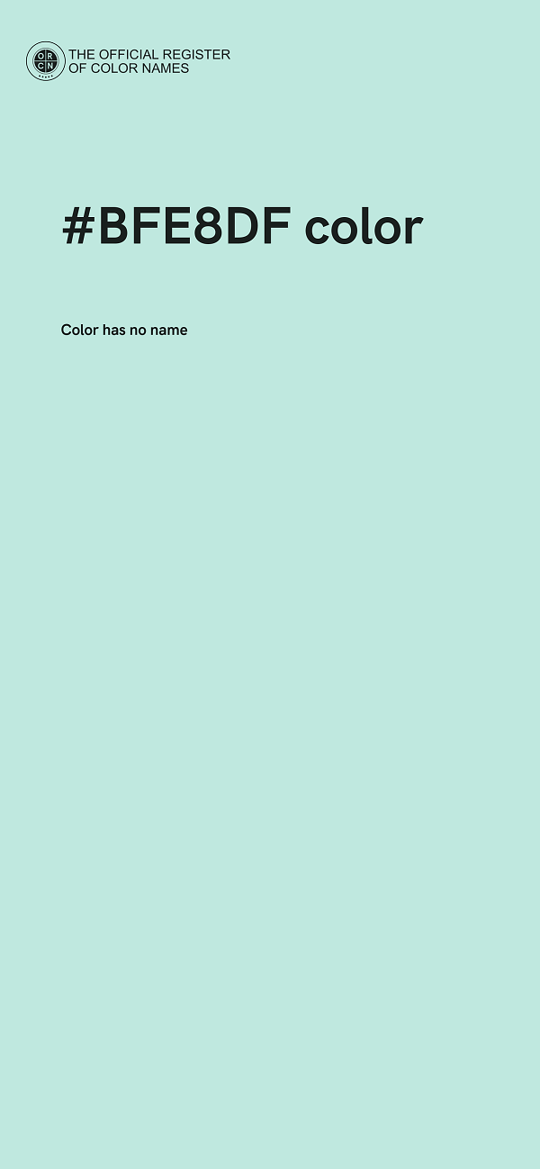 #BFE8DF color image