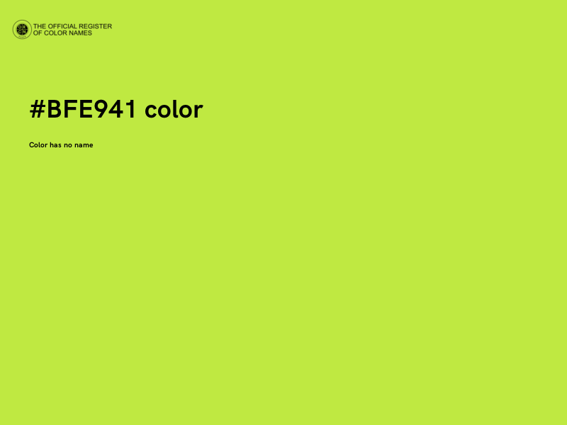 #BFE941 color image