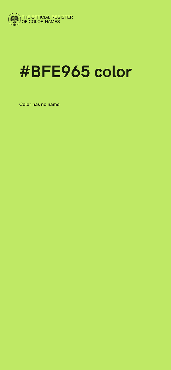 #BFE965 color image