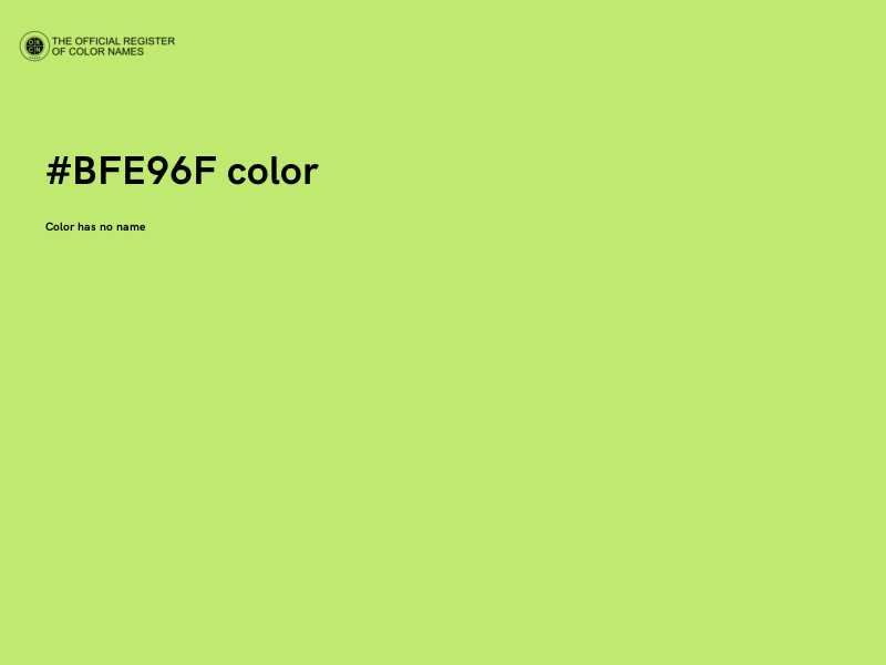 #BFE96F color image