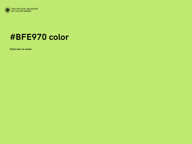 #BFE970 color image