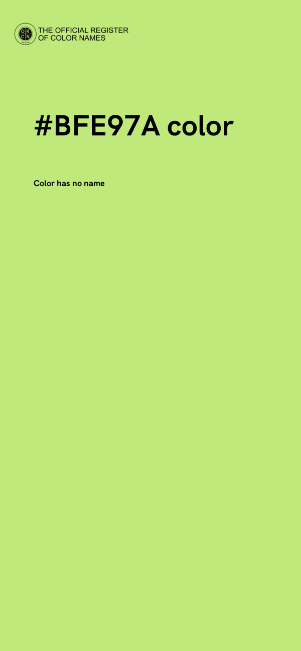 #BFE97A color image