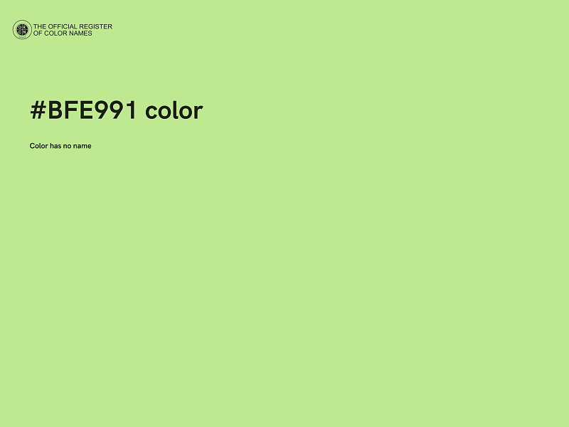 #BFE991 color image