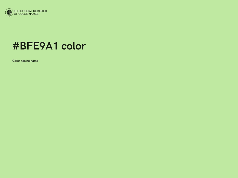 #BFE9A1 color image