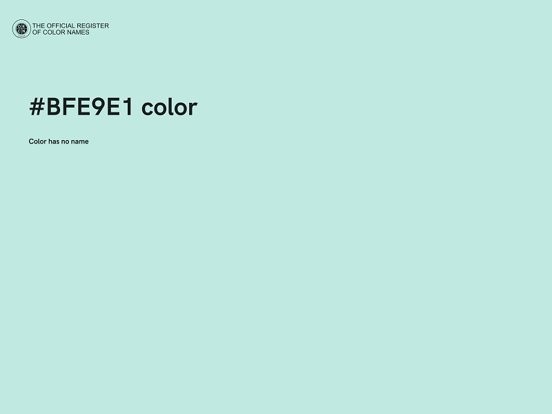 #BFE9E1 color image