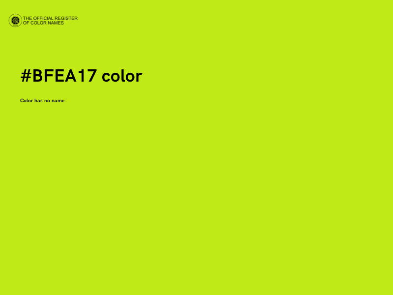 #BFEA17 color image