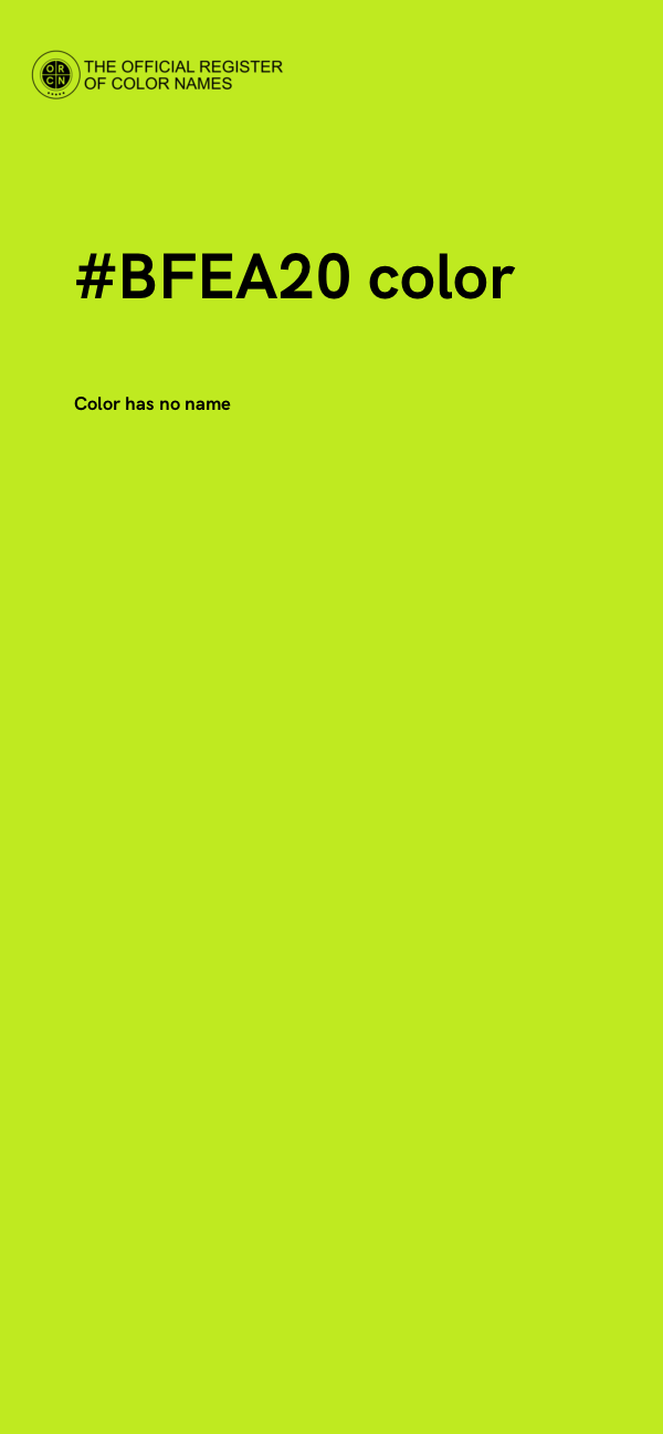 #BFEA20 color image