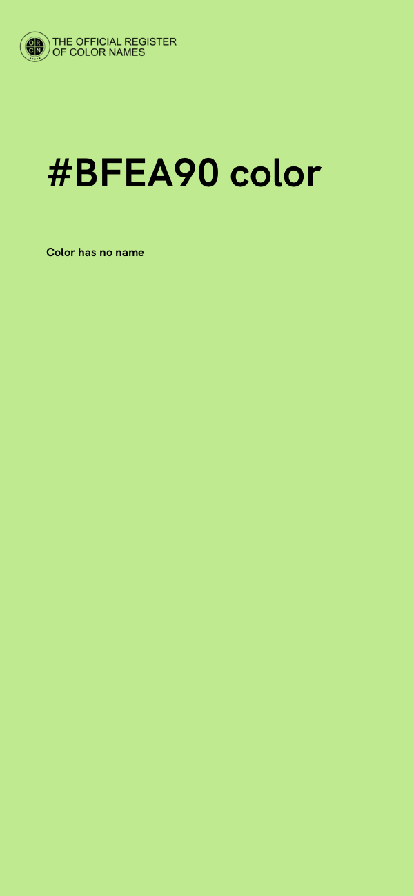 #BFEA90 color image