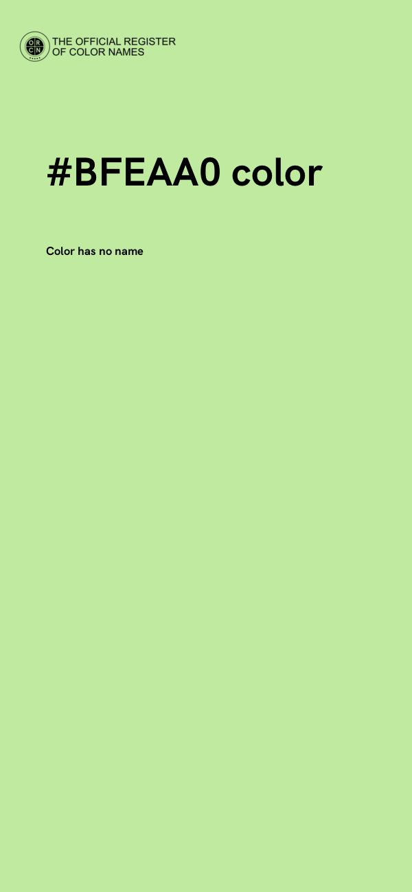 #BFEAA0 color image