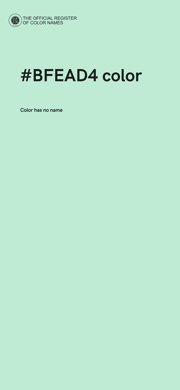#BFEAD4 color image