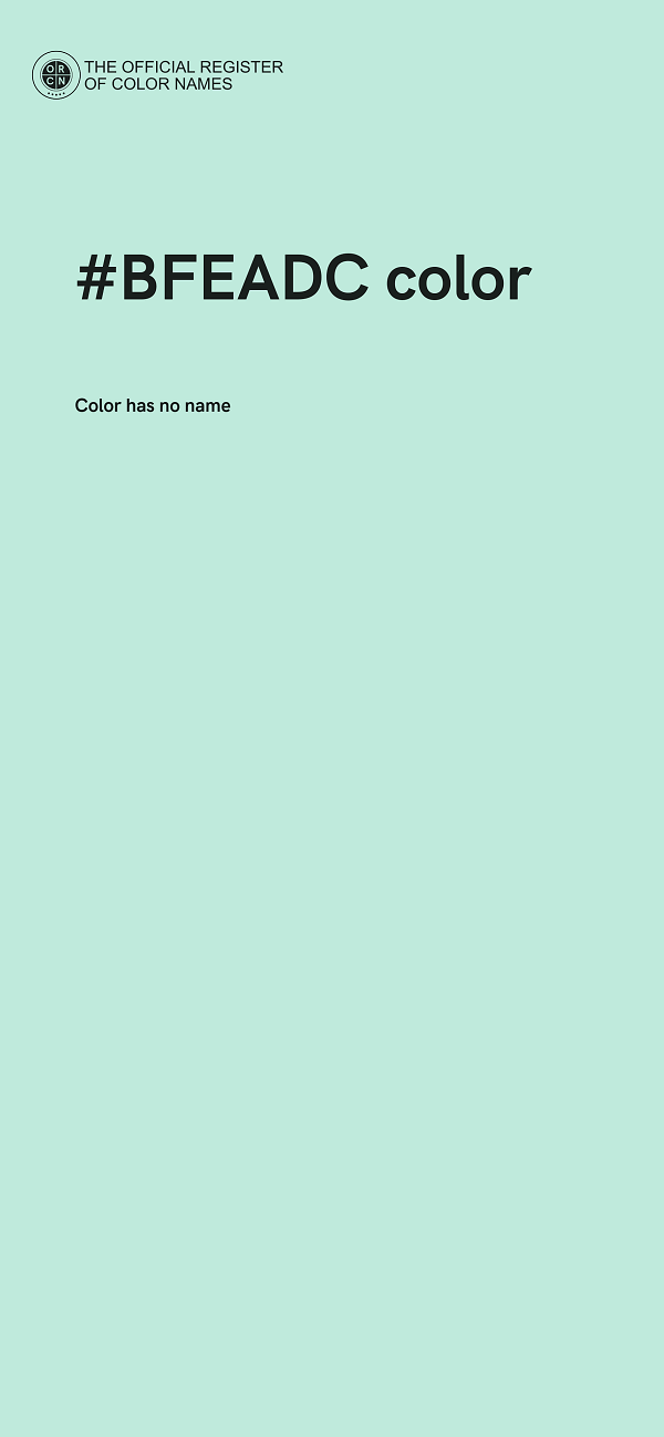 #BFEADC color image