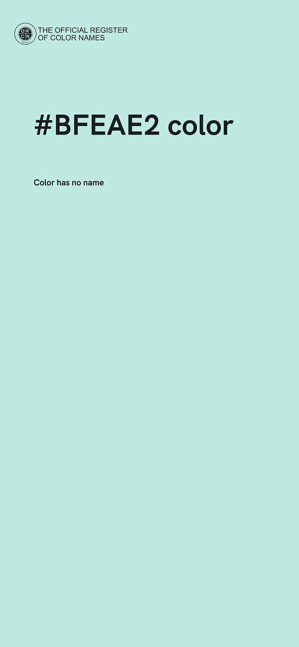 #BFEAE2 color image