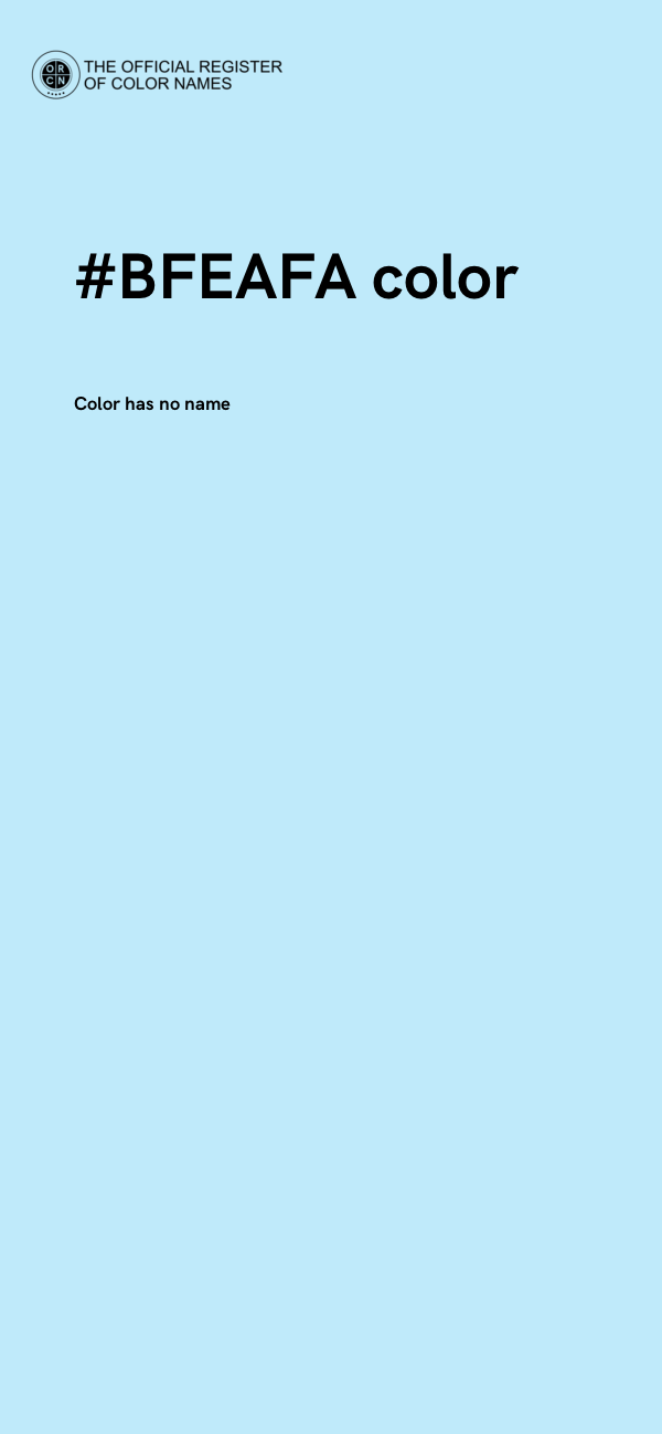 #BFEAFA color image