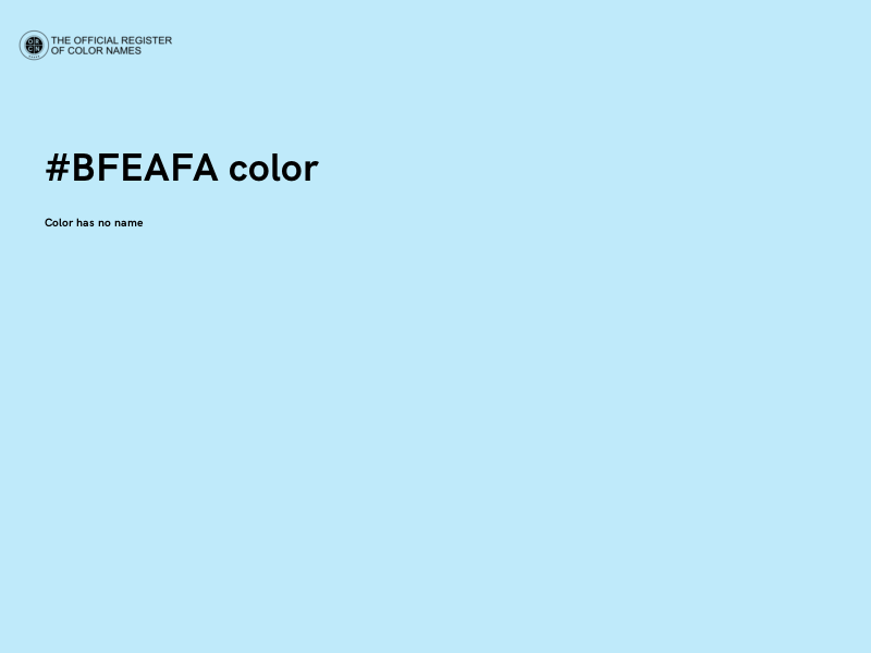 #BFEAFA color image