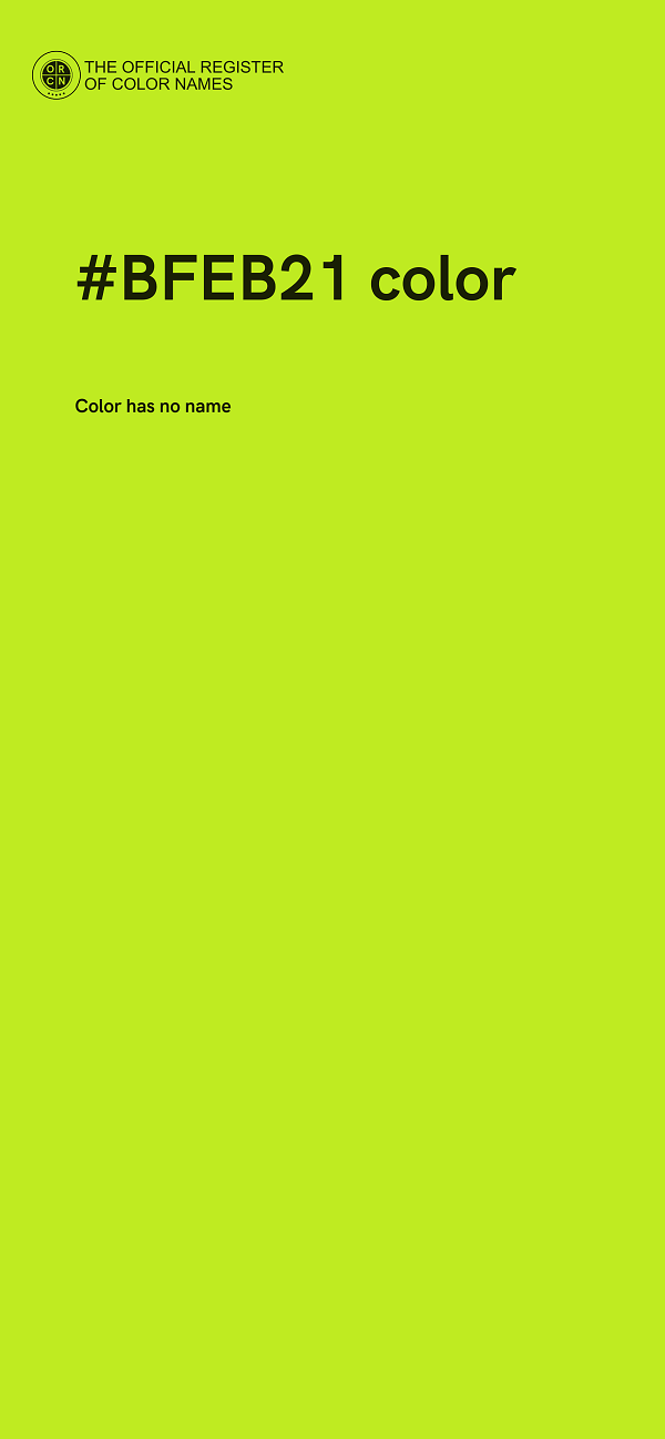 #BFEB21 color image