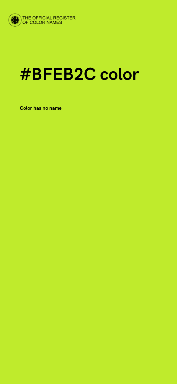 #BFEB2C color image