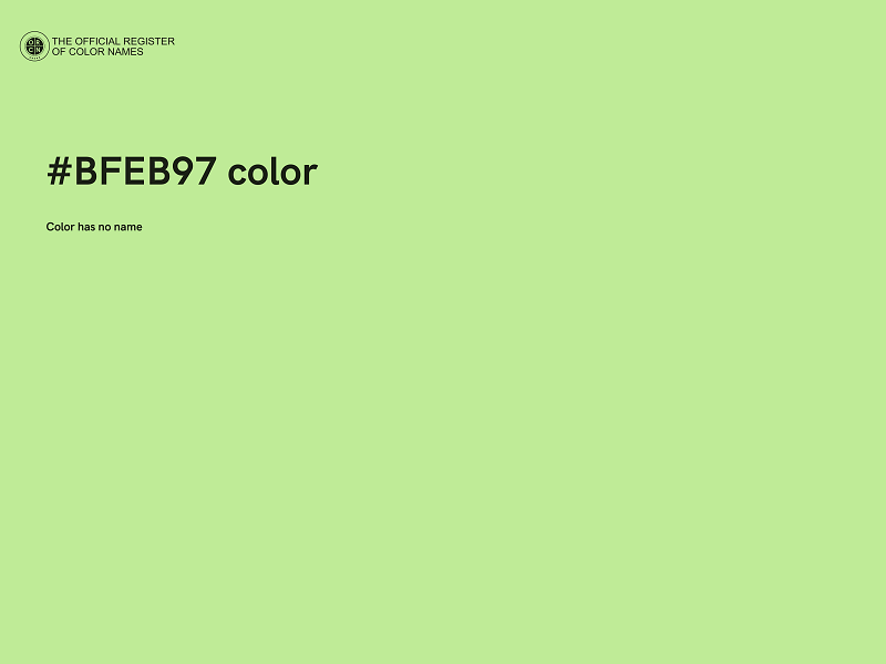 #BFEB97 color image