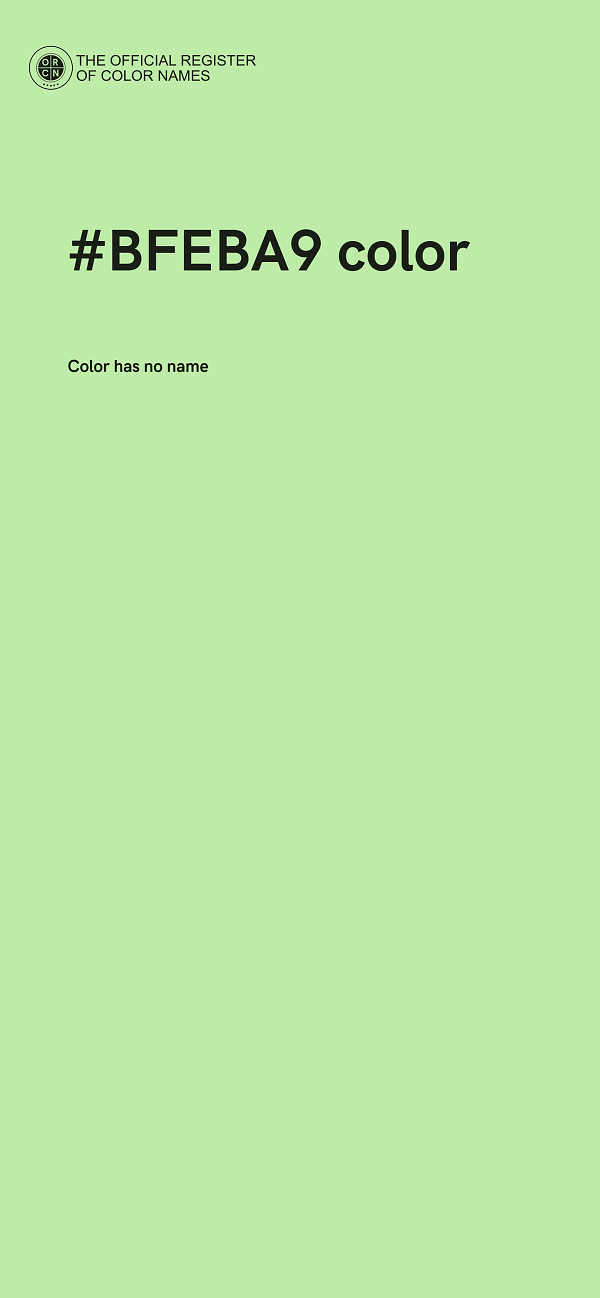 #BFEBA9 color image