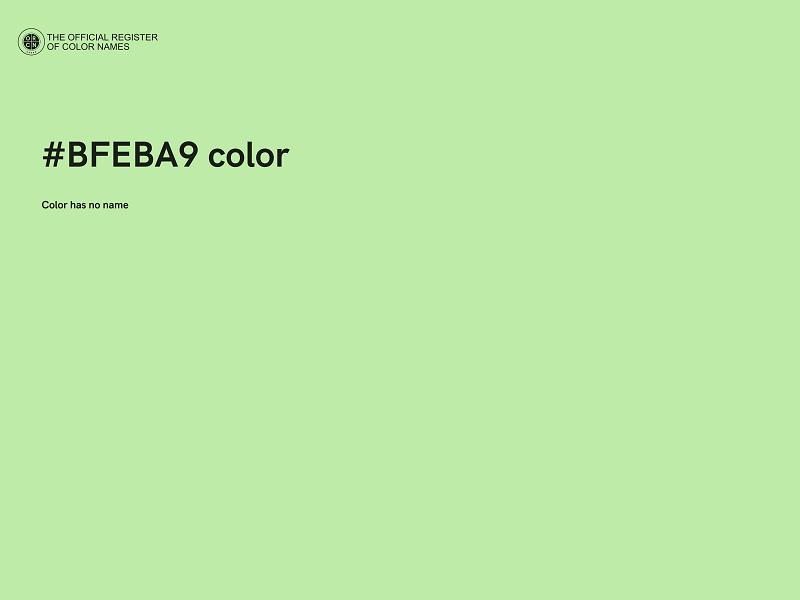 #BFEBA9 color image