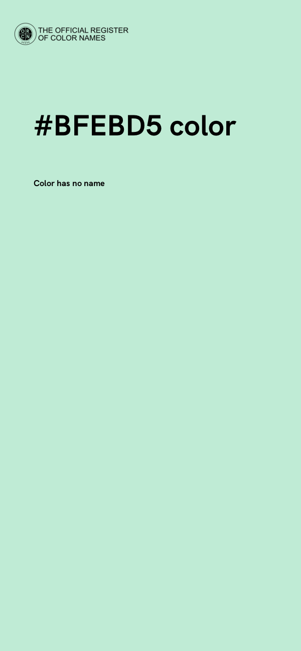 #BFEBD5 color image