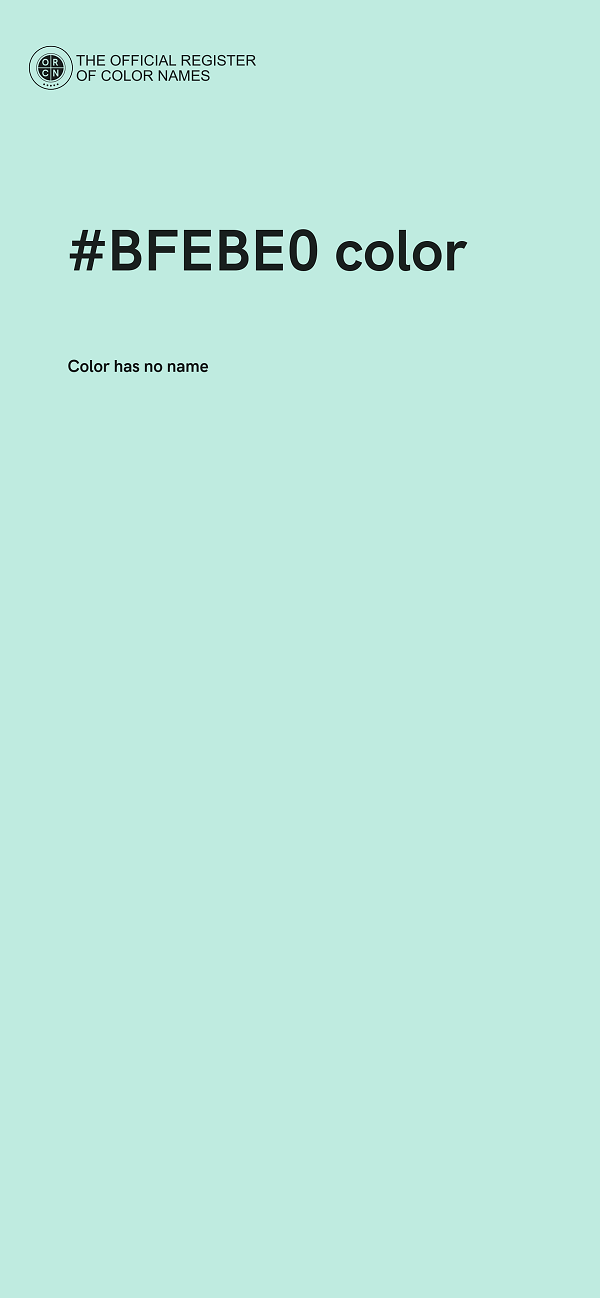 #BFEBE0 color image