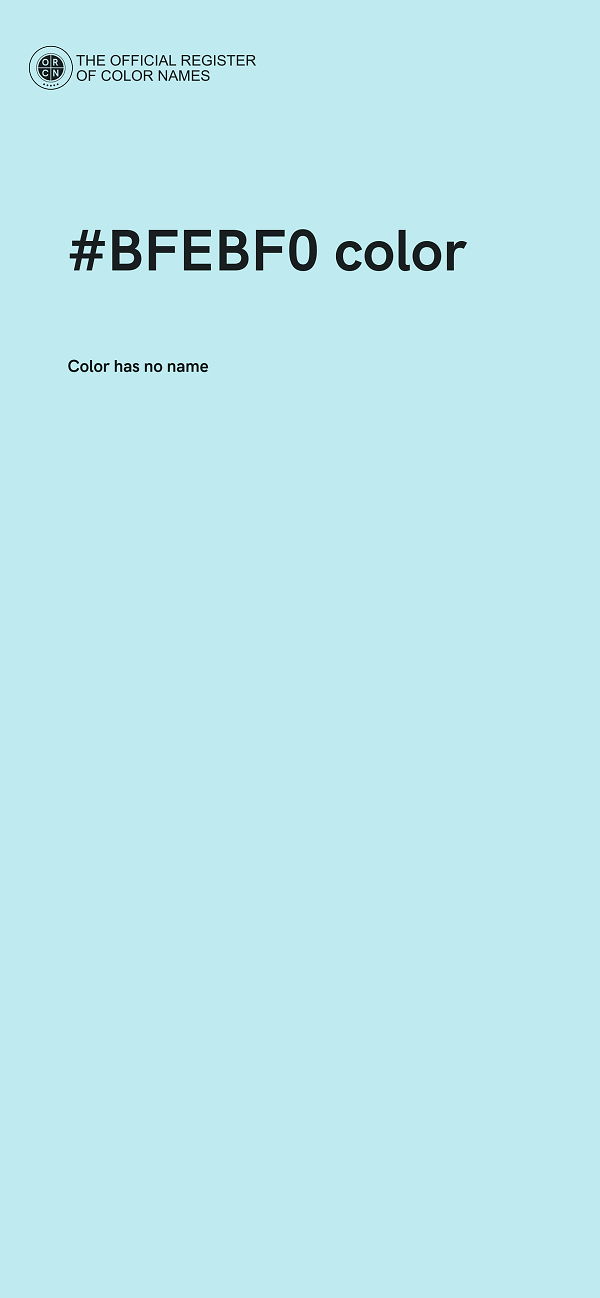 #BFEBF0 color image