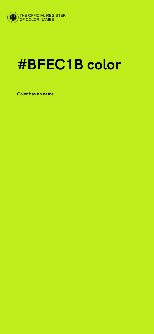 #BFEC1B color image