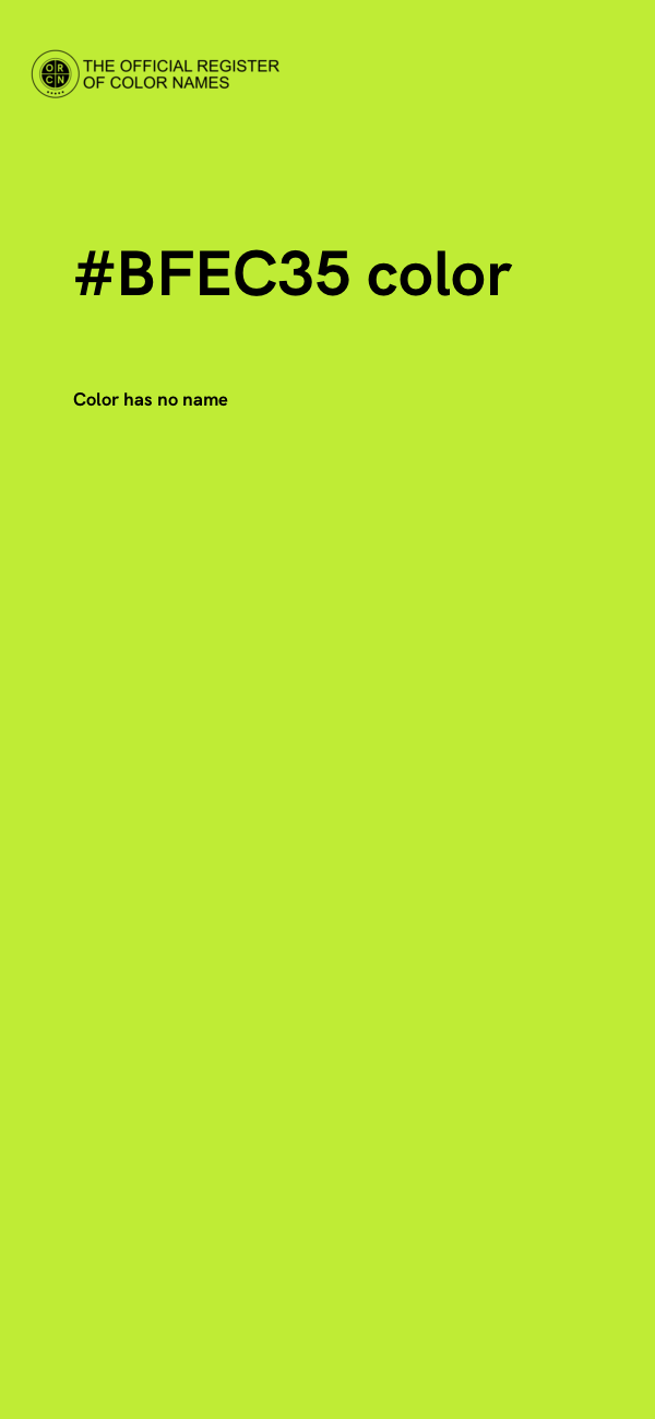 #BFEC35 color image